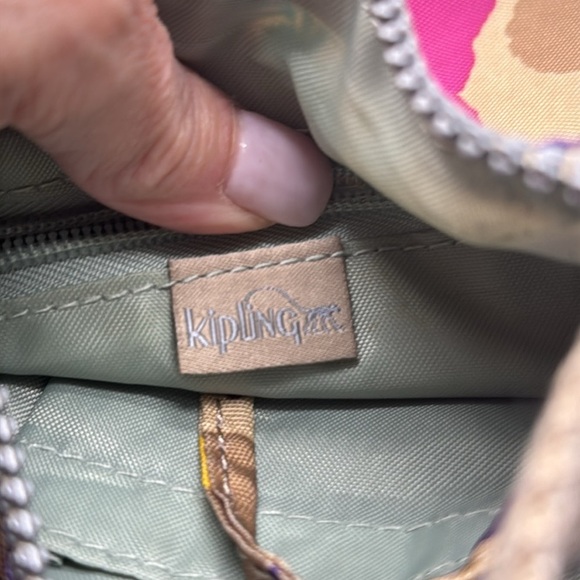 Kipling Floral Small Nylon Yellow Blue Crossbody MCB7197C - Picture 8 of 13